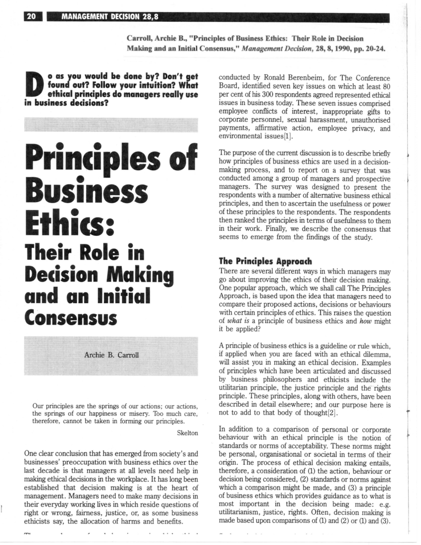 thesis on business ethics
