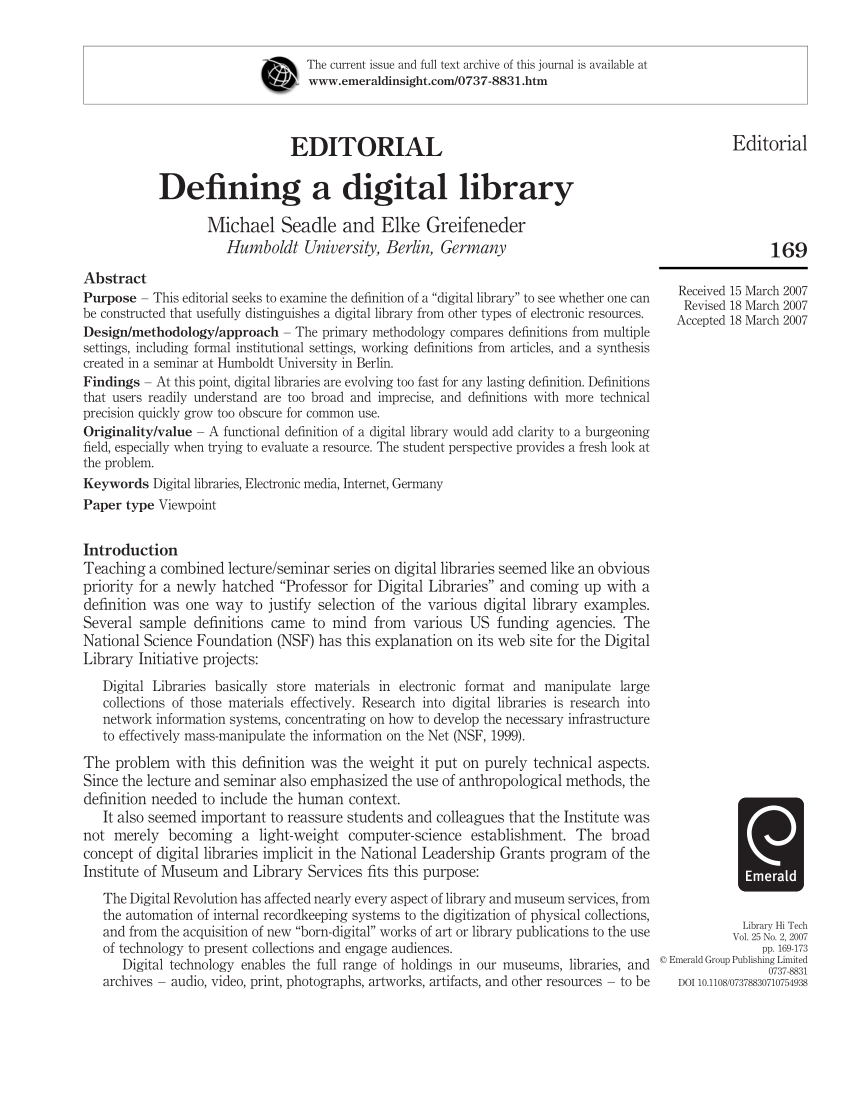 literature review on digital library system