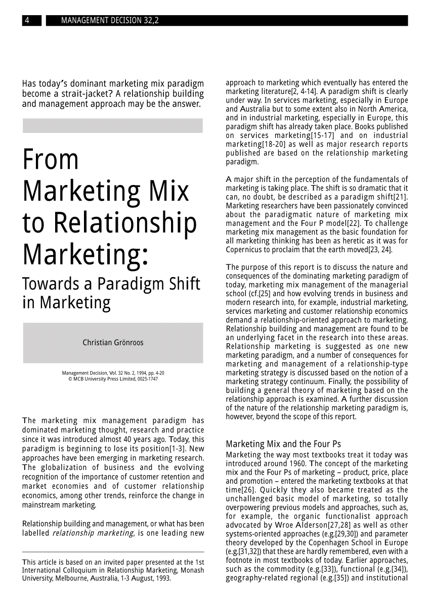 Marketing Papers - Free Examples & Samples