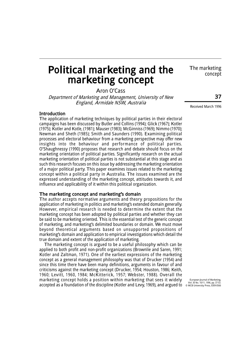 political marketing thesis