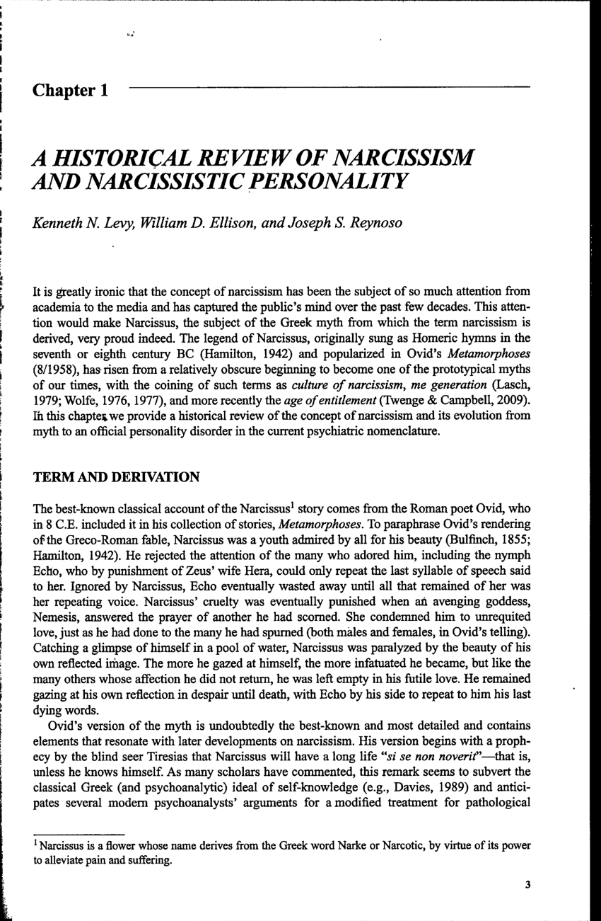 literature review narcissistic personality disorder