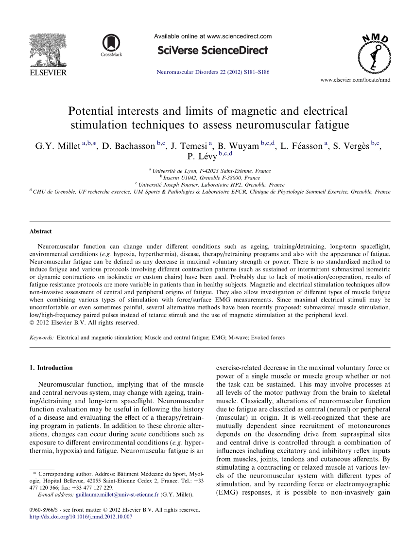 Neuromuscular Electrical Stimulation Applications - ScienceDirect