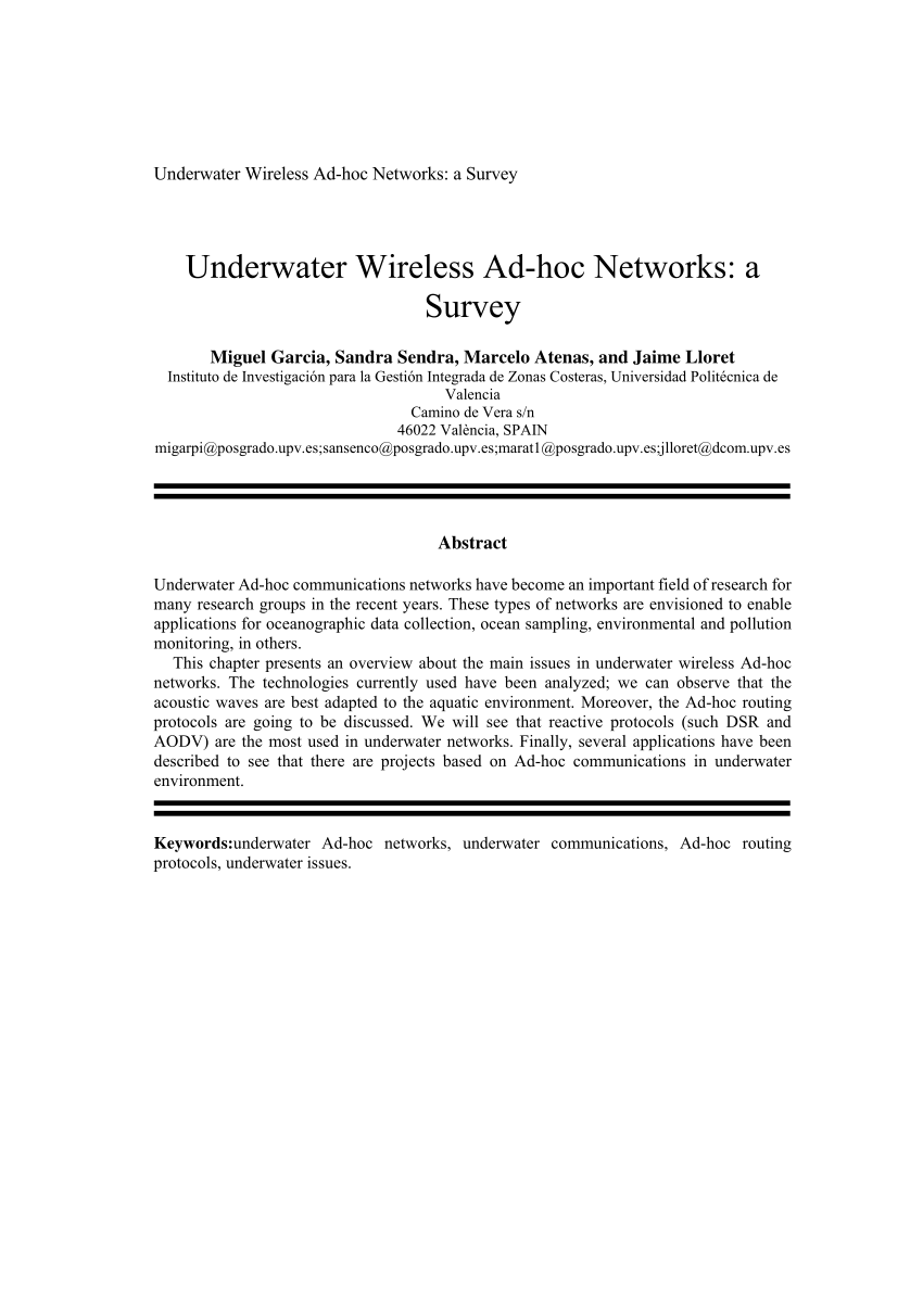 latest research papers on wireless ad hoc network