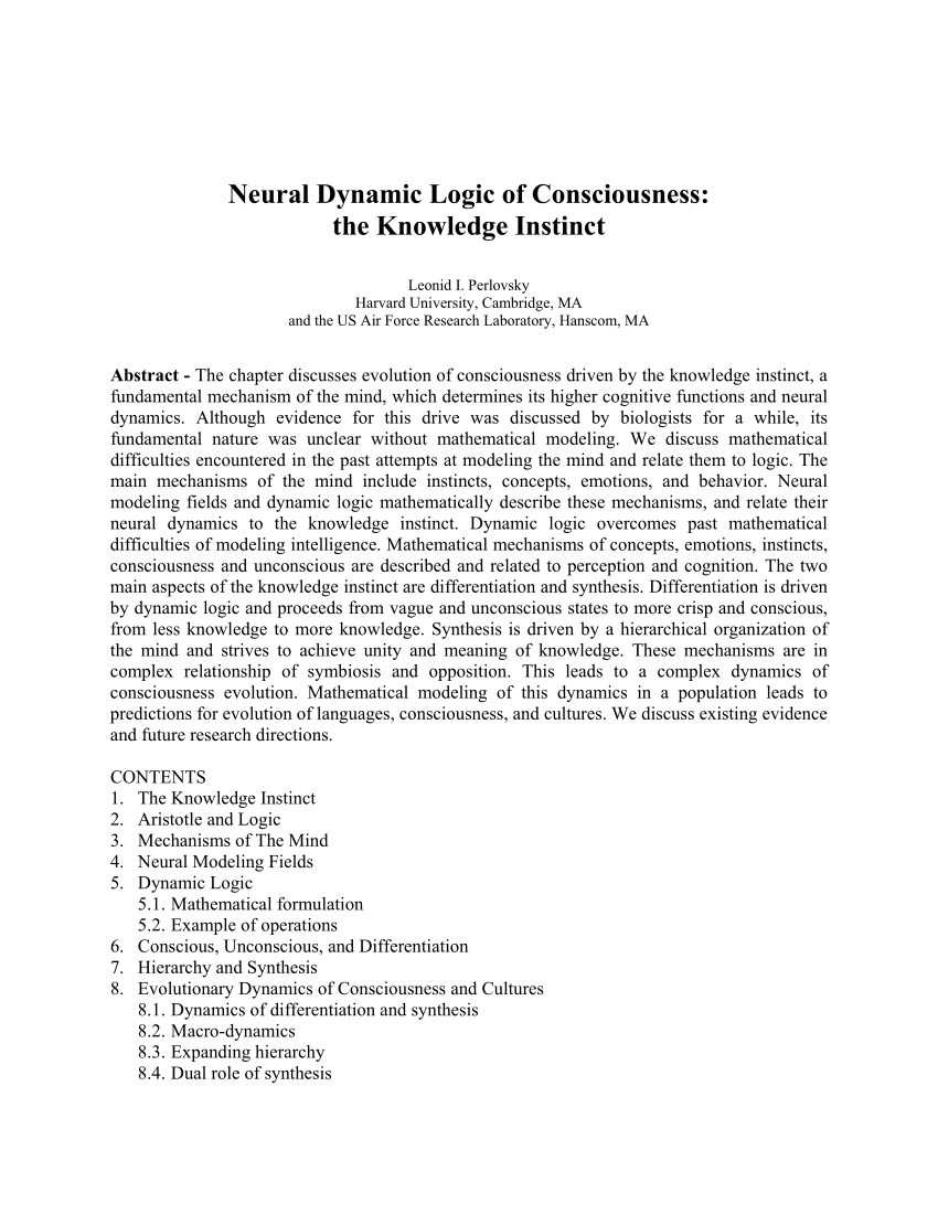 Pdf Neurodynamics Of Higher Level Cognition And Consciousness