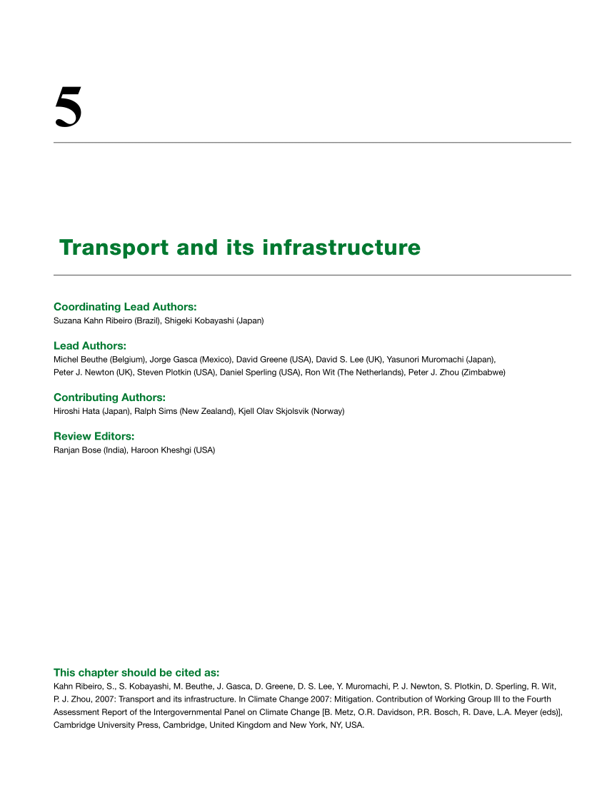 PDF) Transport and its infrastructure