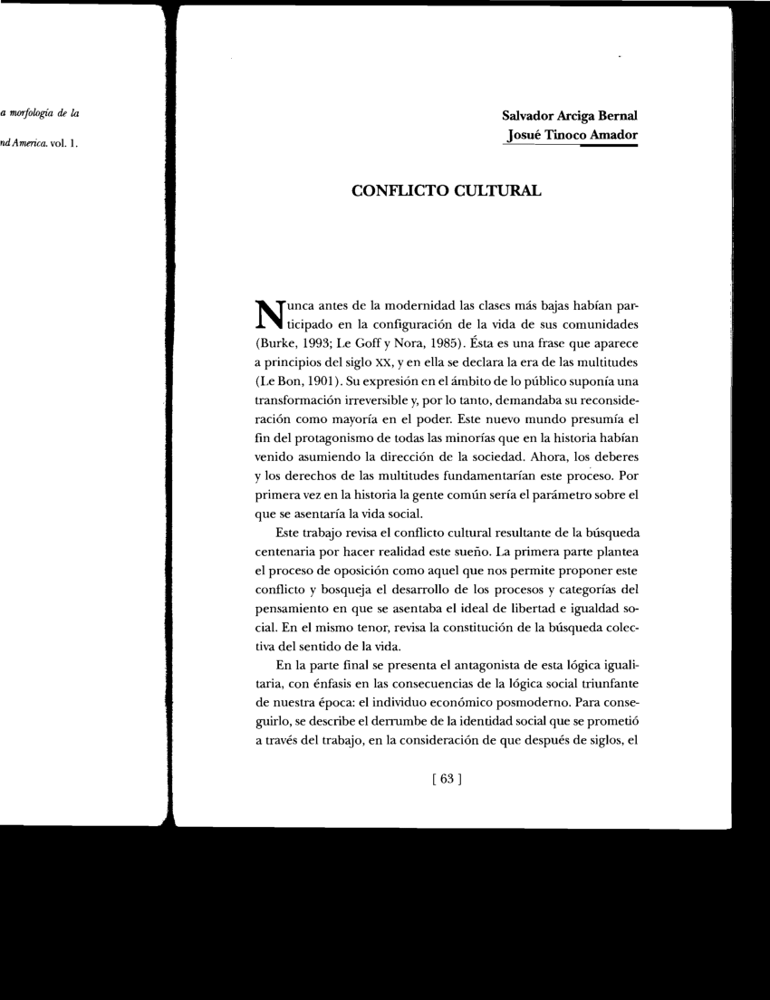(PDF) Conflicto Cultural