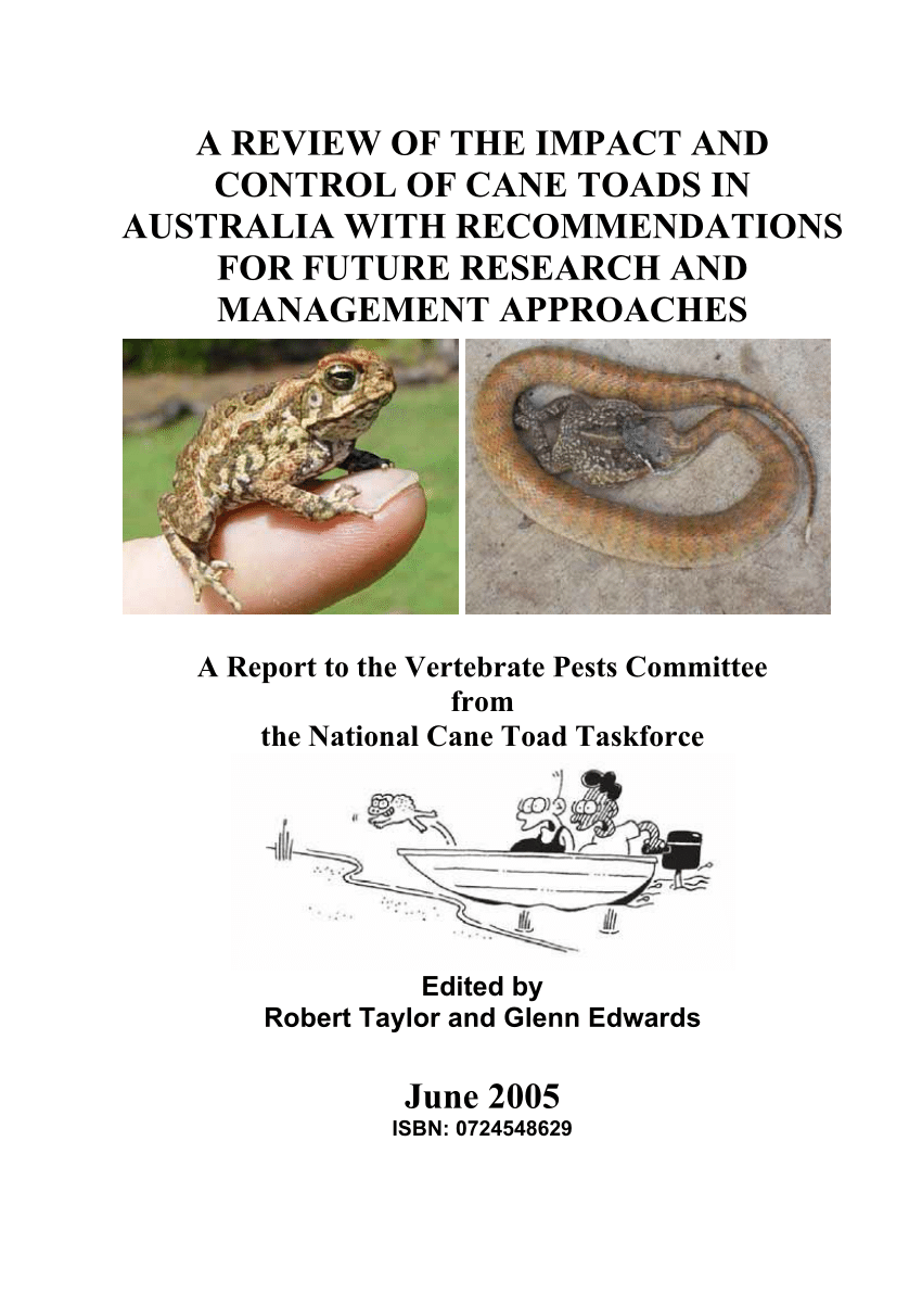 PDF) Exclosures as a means of controlling the impact of cane toads