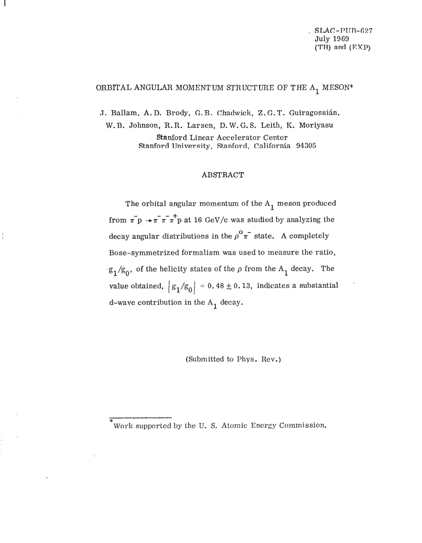 Pdf Orbital Angular Momentum Structure Of The A 1 Meson