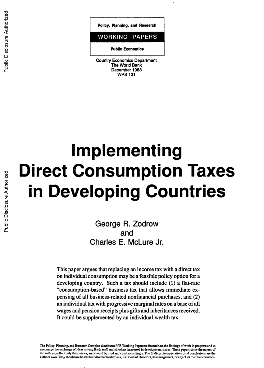consumption tax research paper