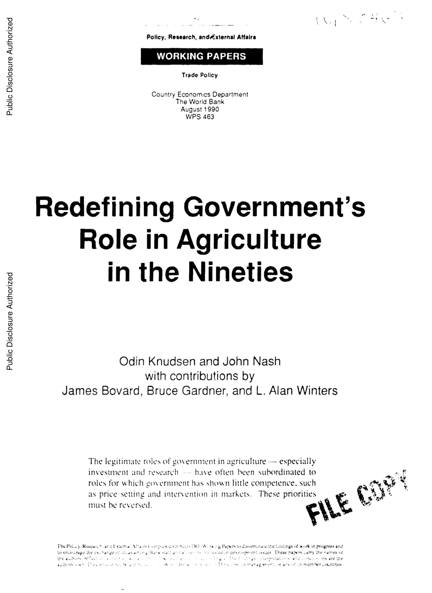 pdf-redefining-government-s-role-in-agriculture-in-the-nineties