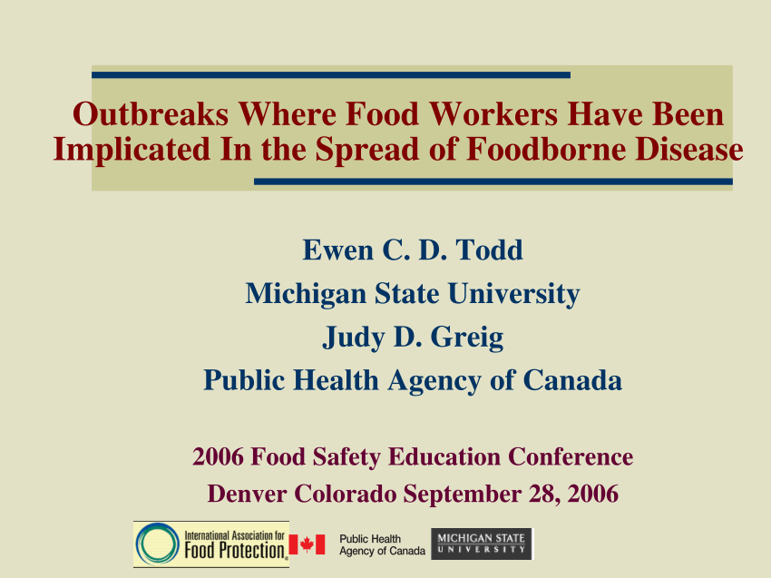 (PDF) Outbreaks Where Food Workers Have Been Implicated in the Spread