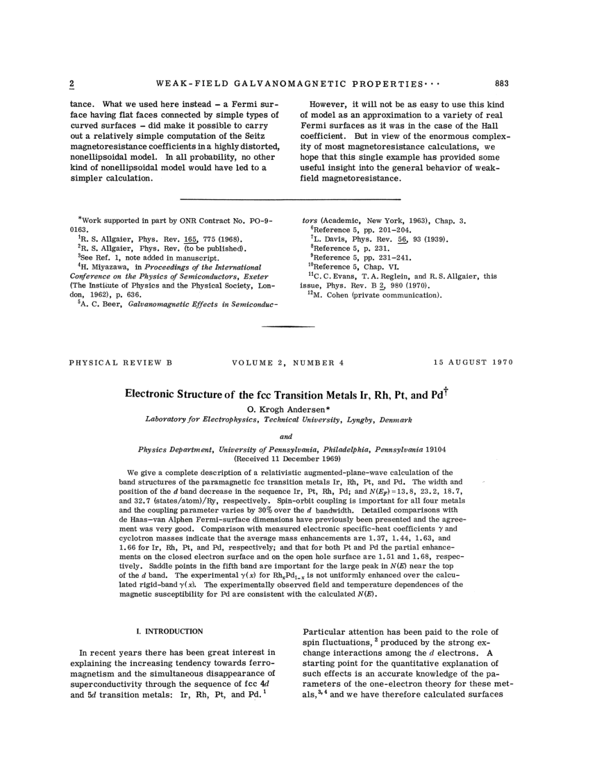 PDF) Electronic Structure of the fcc Transition Metals Ir, Rh, Pt 