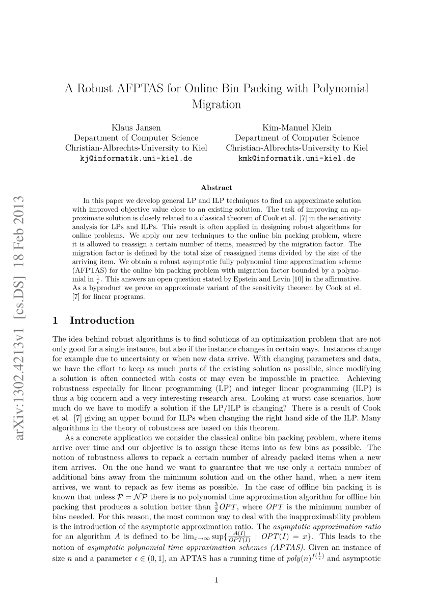 PDF] Fully-Dynamic Bin Packing with Limited Repacking