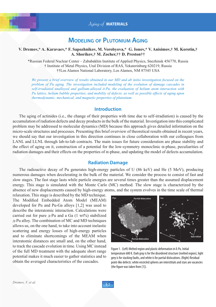 research program plan for plutonium and pit aging