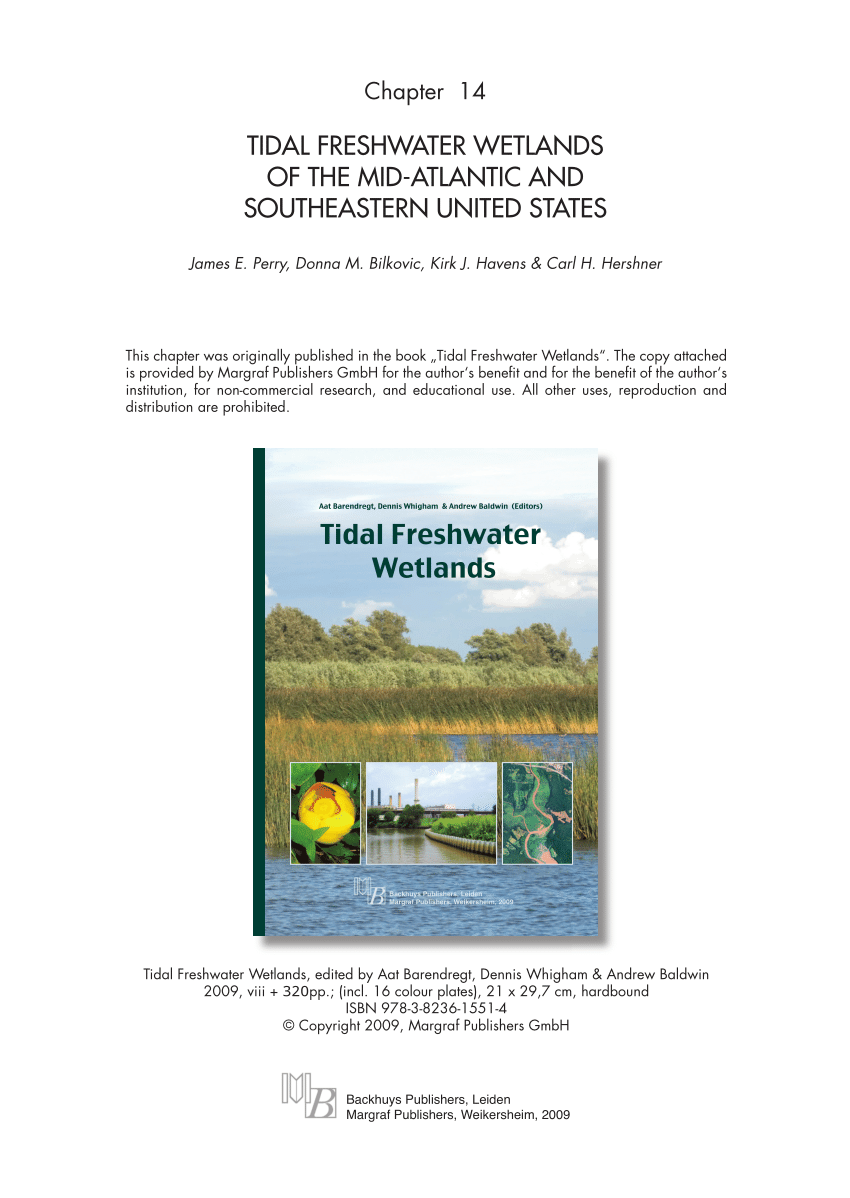 PDF) Tidal freshwater marshes of the Mid-Atlantic and Southeastern ...
