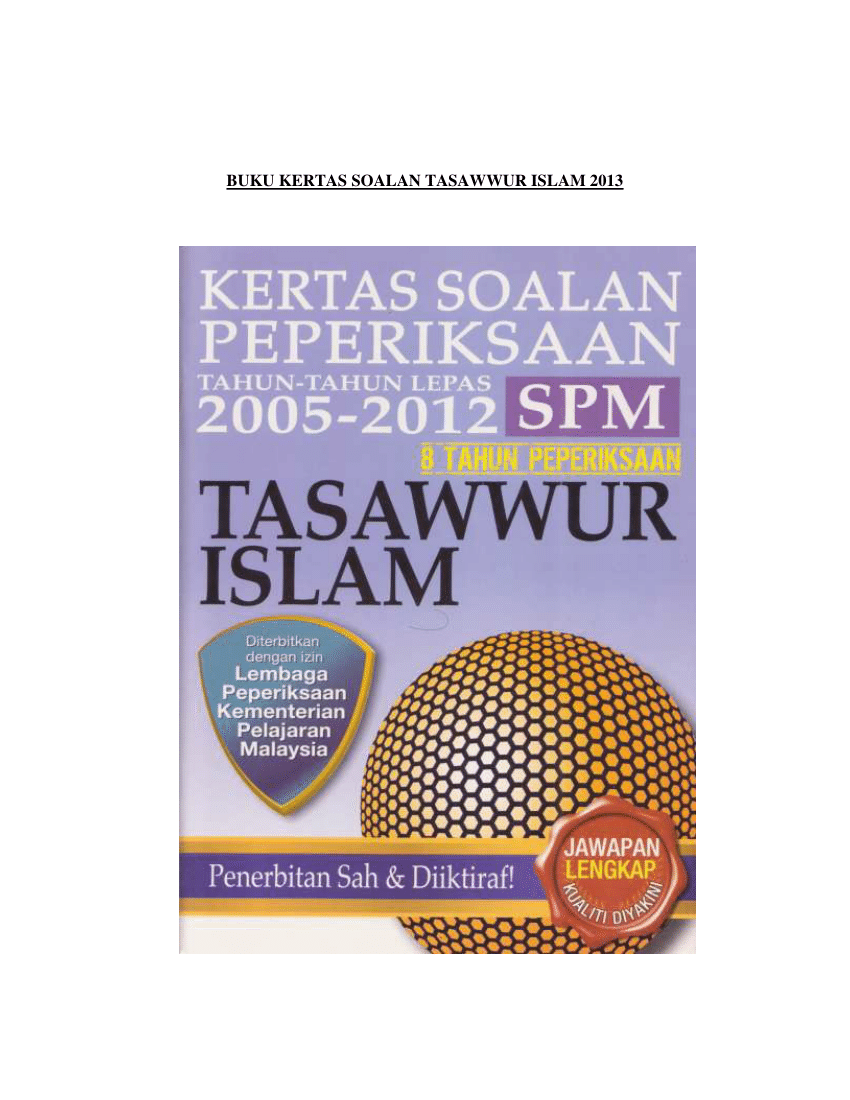 (PDF) Kertas Soalan Peperiksaan Tahun-Tahun Lepas (2005 