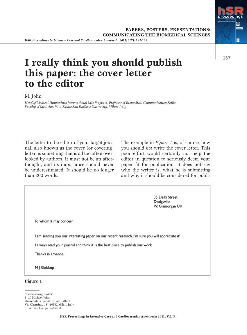 (PDF) I really think you should publish this paper: the ...
