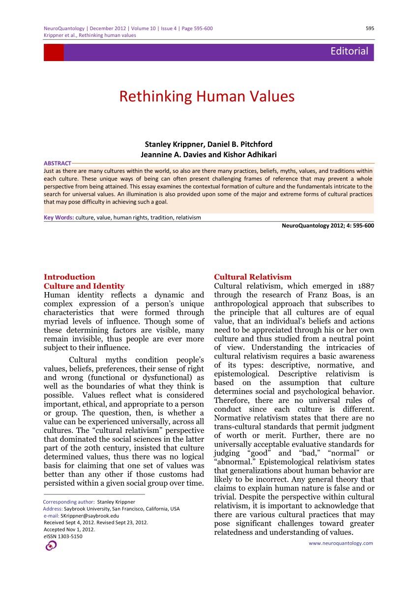 case study on human values pdf