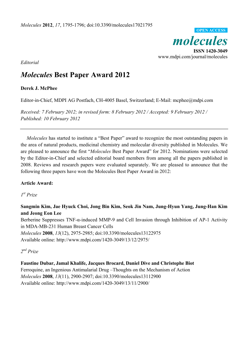 pdf-molecules-best-paper-award-2012