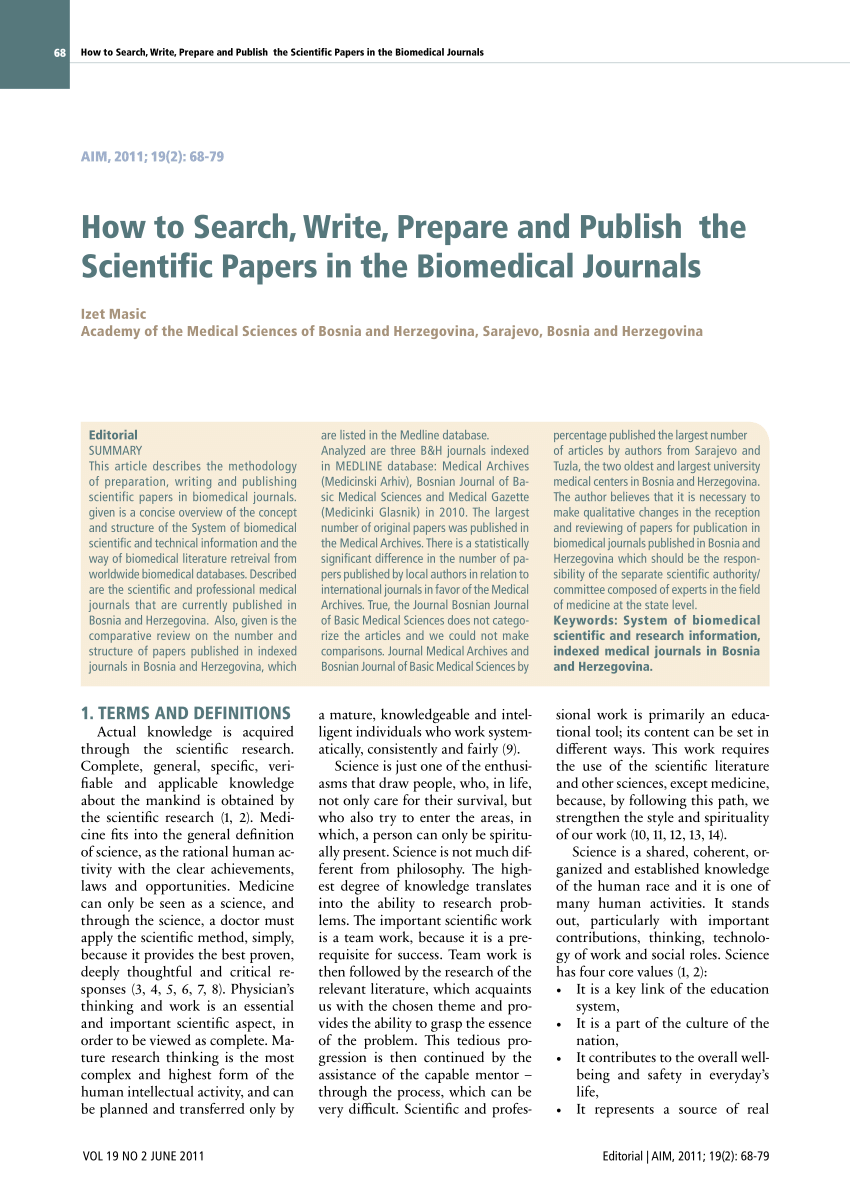 PDF) How to Search, Write, Prepare and Publish the Scientific