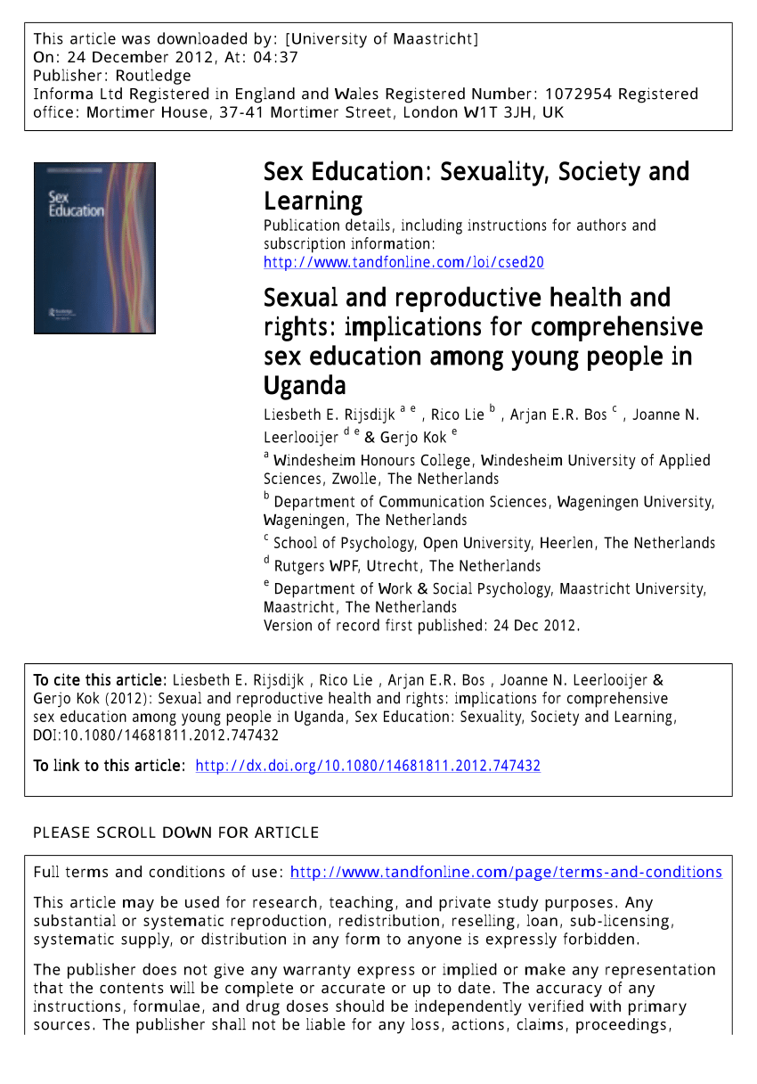education and rearch sex