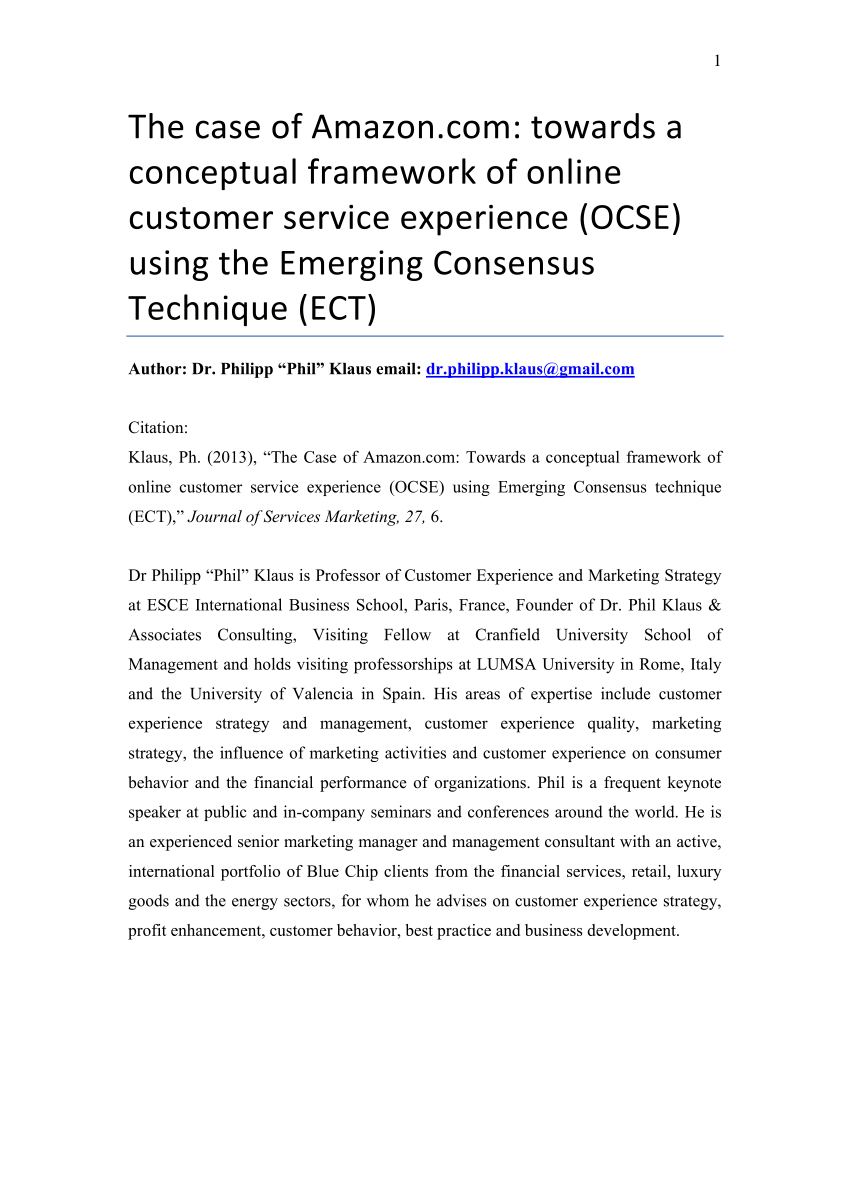 case study of amazon customer service