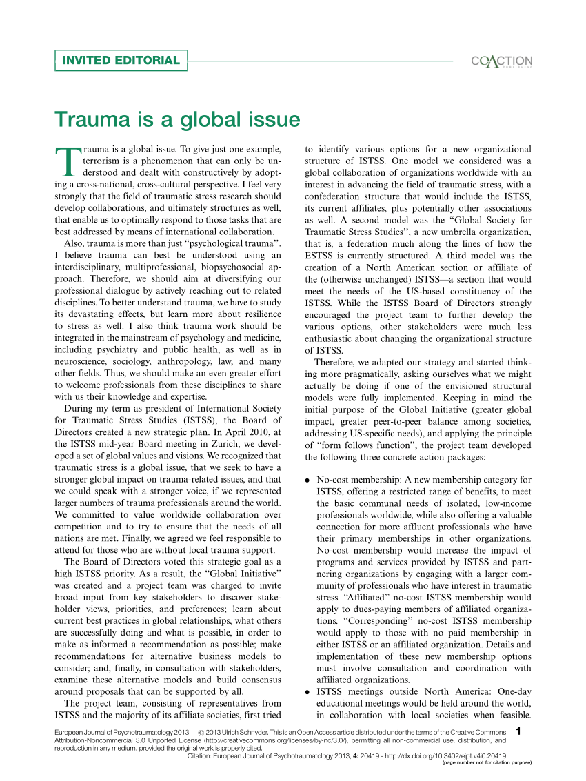 research paper on trauma