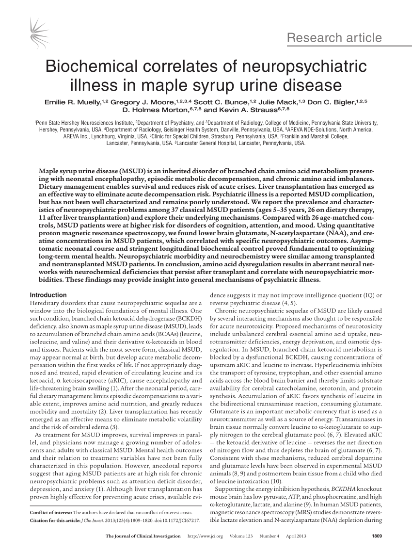 maple syrup urine disease statistics