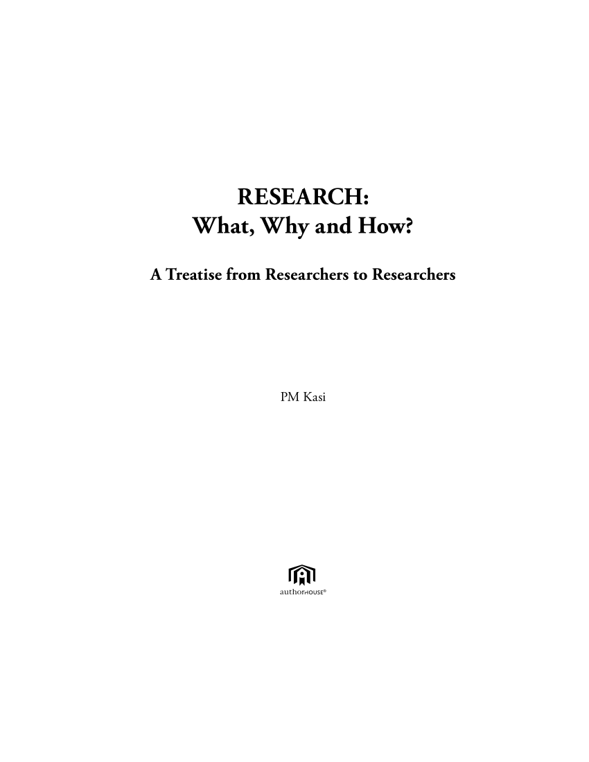 Pdf Research What Why And How A Treatise From - 