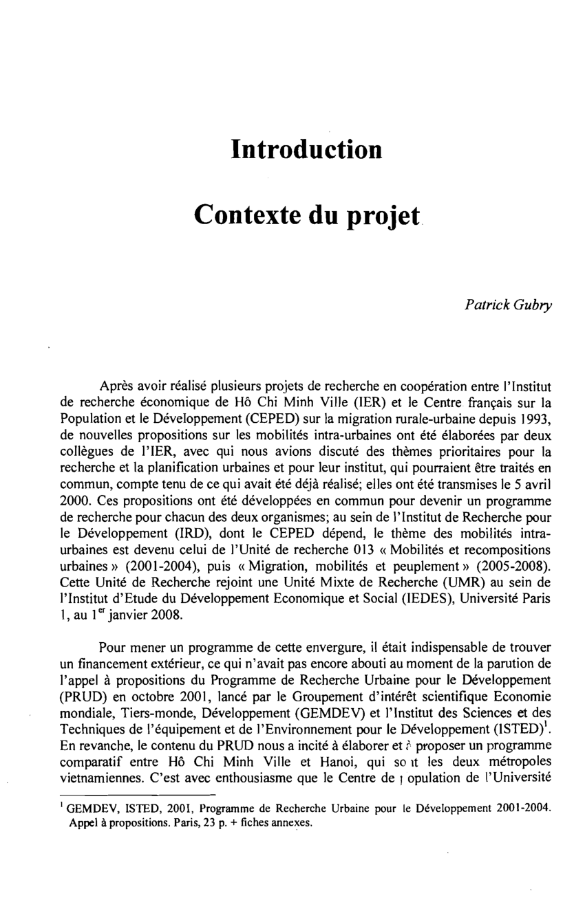 (PDF) Introduction. Contexte du projet/ Giới thiệu. Bối cảnh của dự án ...