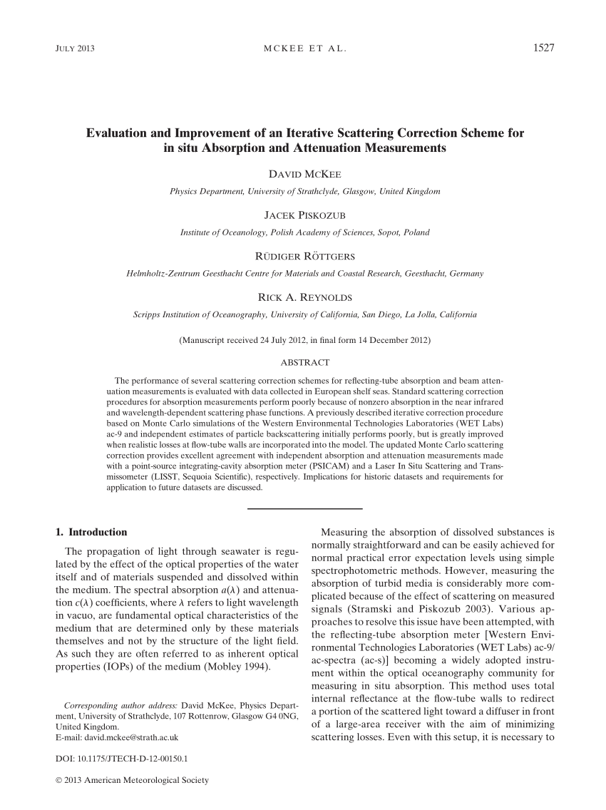 PDF) Evaluation and Improvement of an Iterative Scattering ...