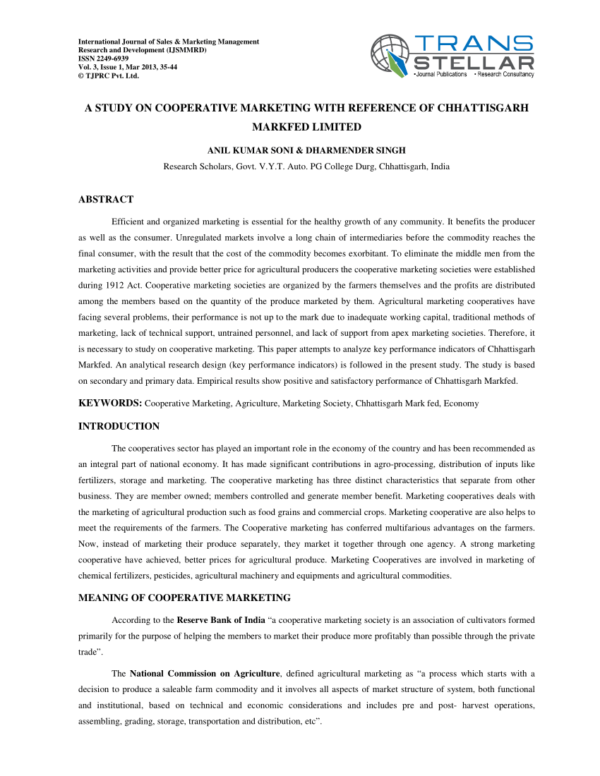 Phd thesis on rural marketing journal