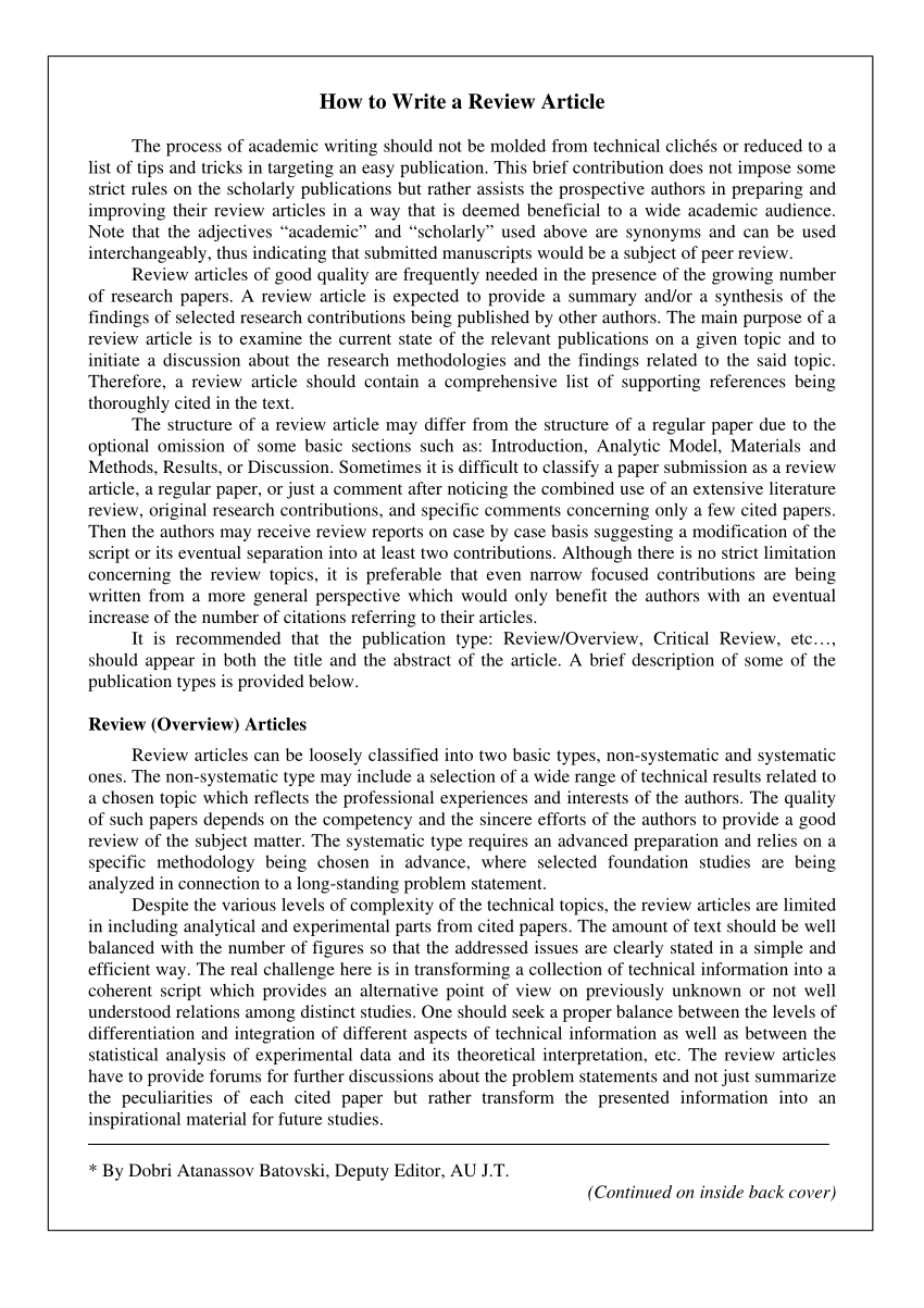 An essay for english class