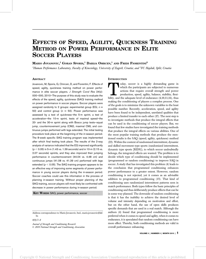 Chapter 20: Principles of Speed, Agility, and Quickness Training