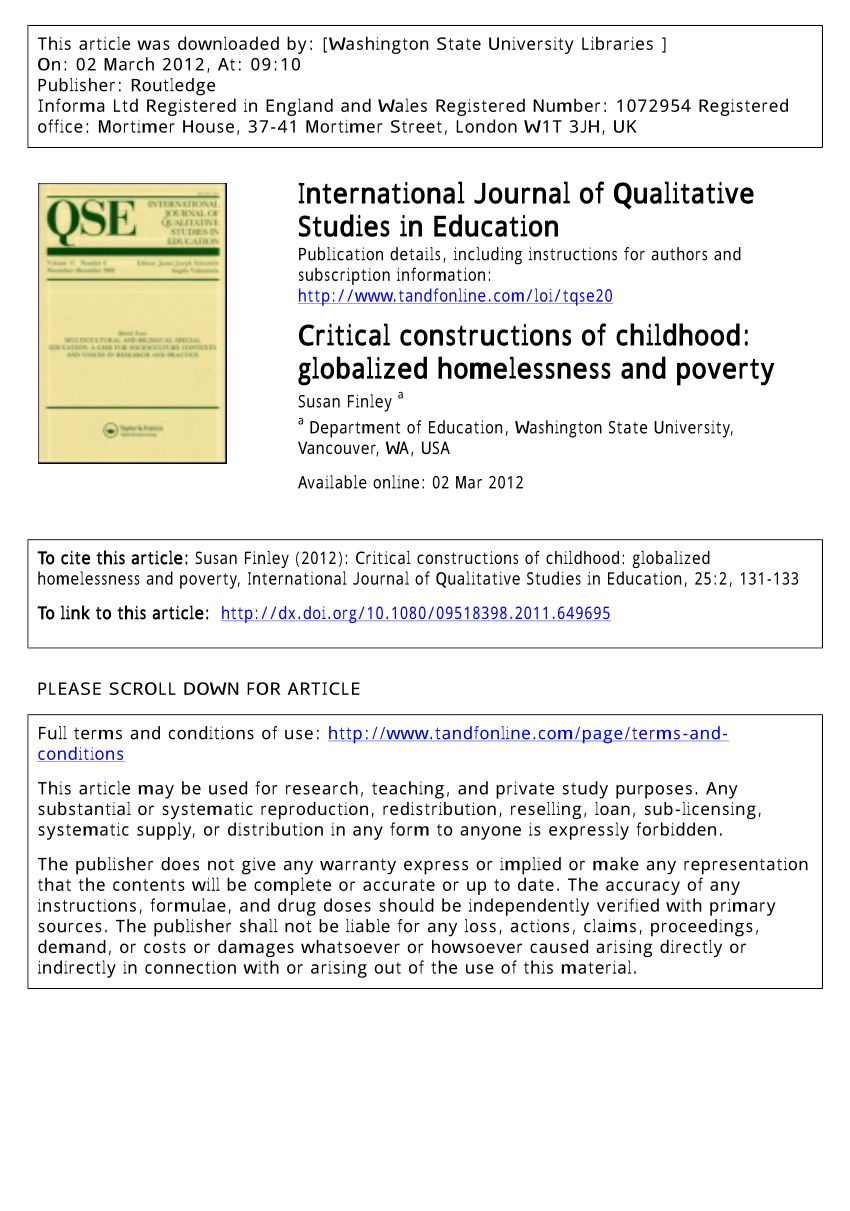 international journal of qualitative studies in education
