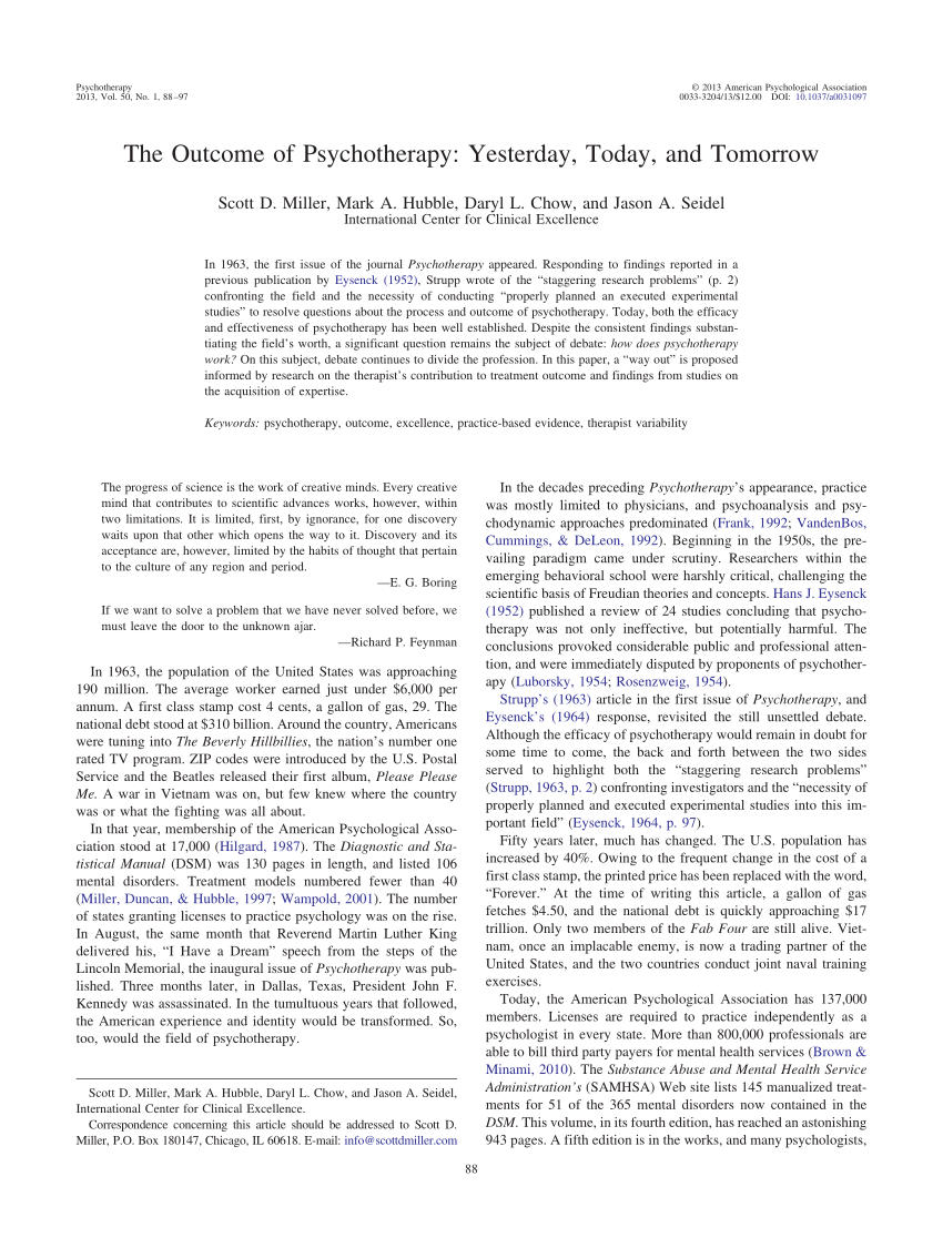 Brief Psychotherapy of Two Cases with Very Different Outcomes