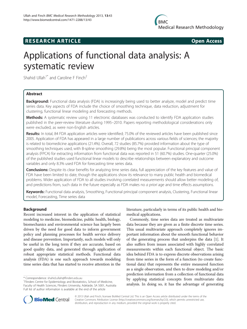 functional data analysis literature review