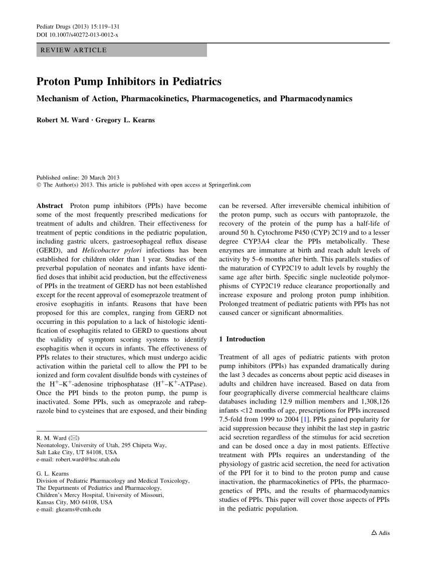 proton pump inhibitor mechanism of action pdf generator