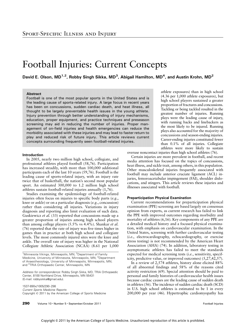 research papers on football