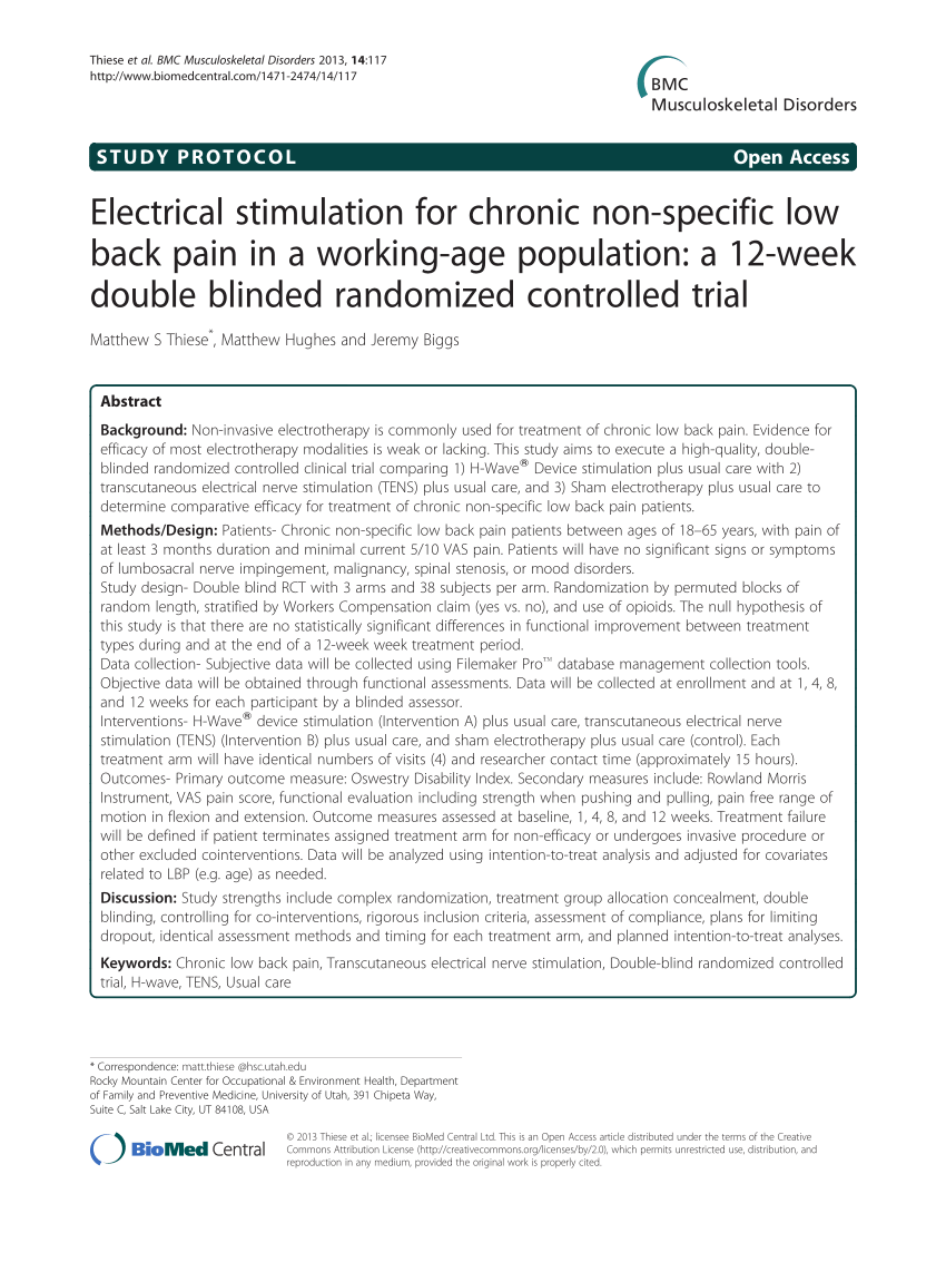 Low Frequency Electric Stimulation Can Treat Back Pain: Study