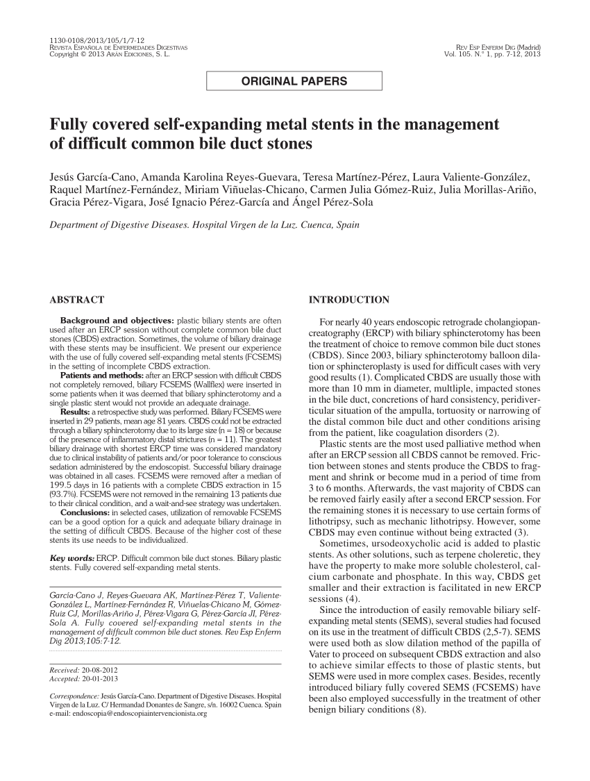 Pdf Fully Covered Self Expanding Metal Stents In The Management Of