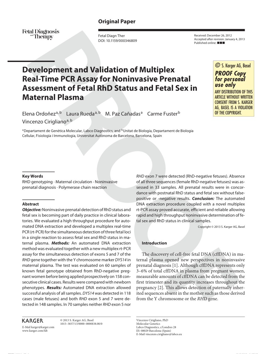 Pdf Development And Validation Of Multiplex Real Time Pcr Assay For