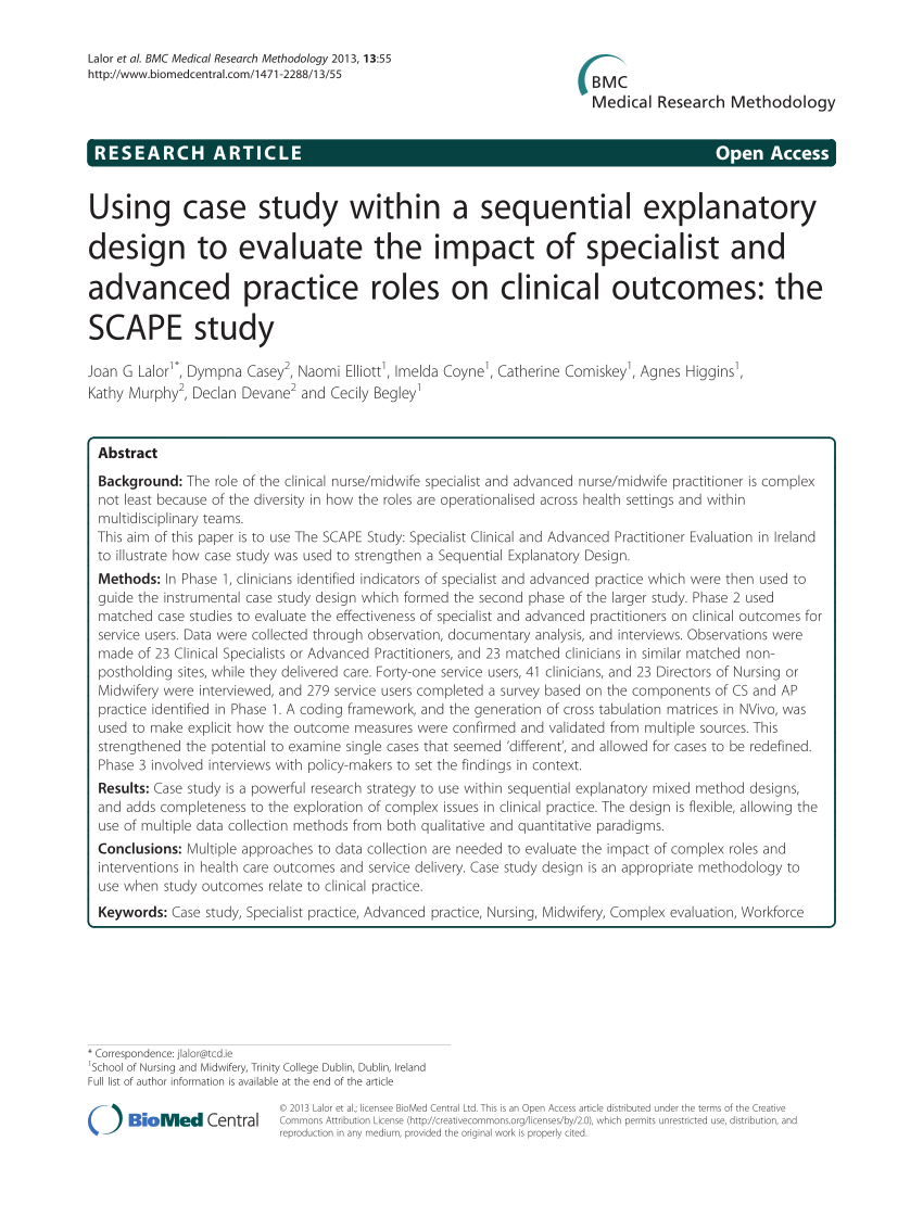 explanatory case studies implications and applications for clinical research