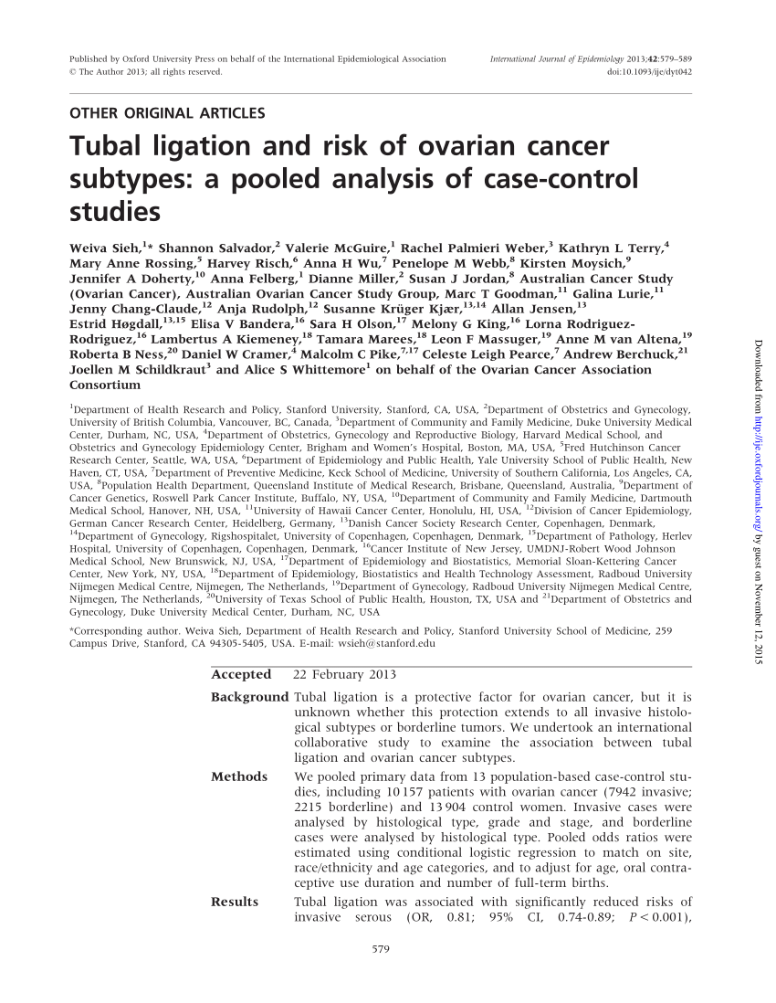 ovarian cancer case study