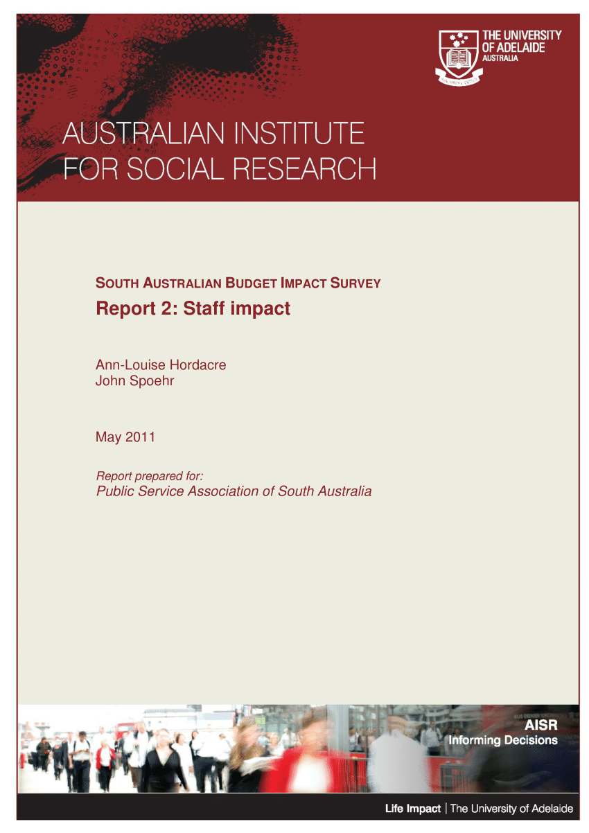 (PDF) South Australian Budget Impact Survey Report 2 Staff impact