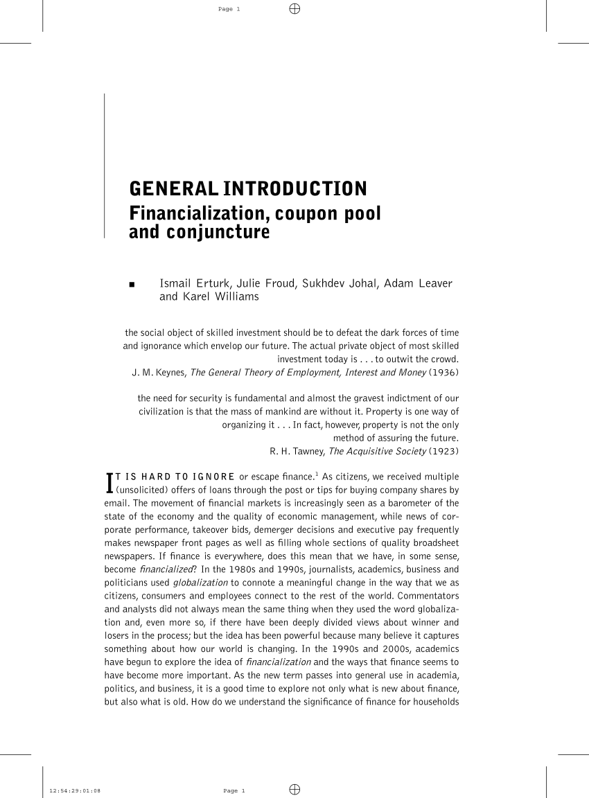 PDF) Wealth Financialization: Operating Profit as Conditioning of Financial  Revenue