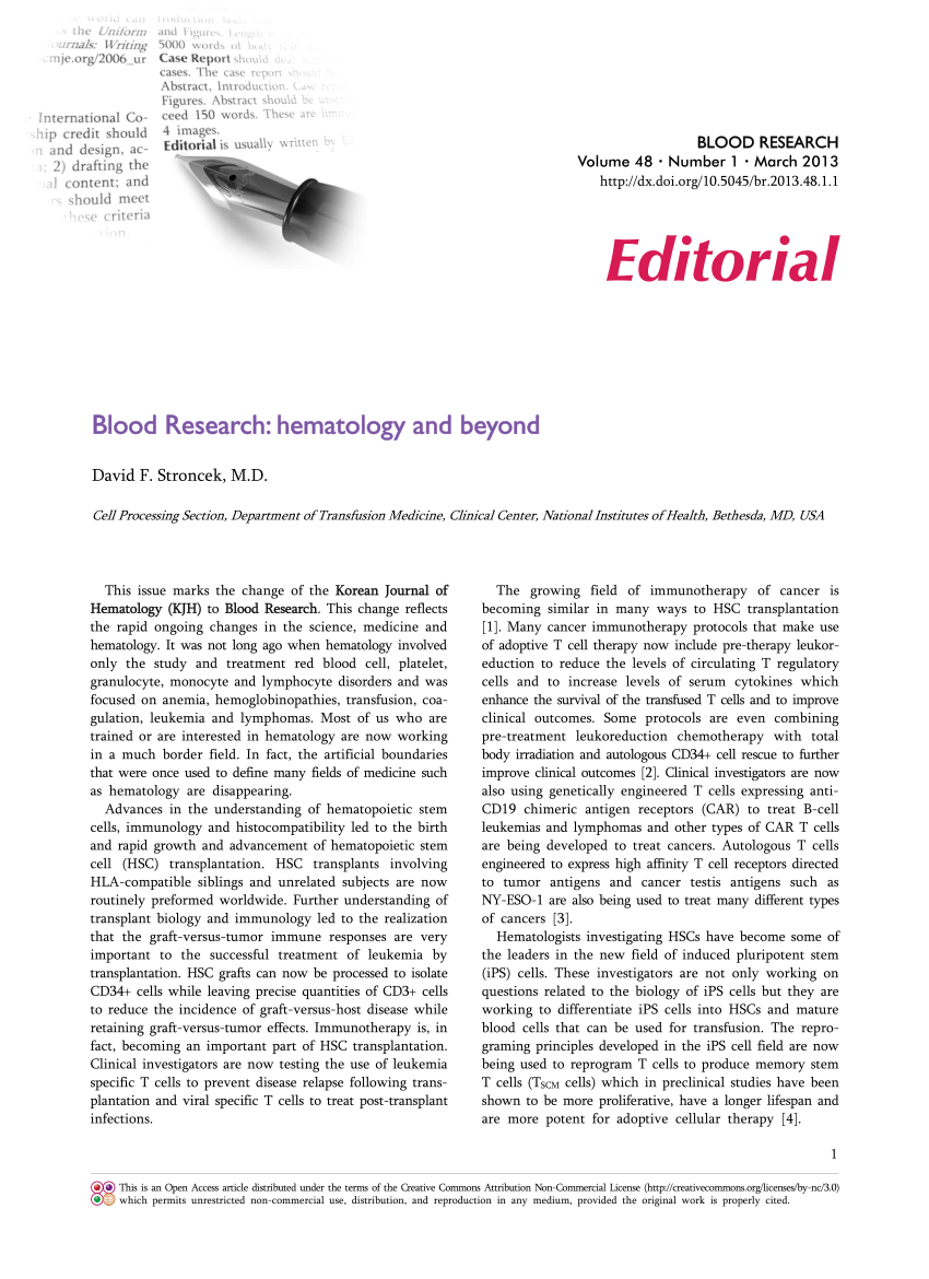 blood research article