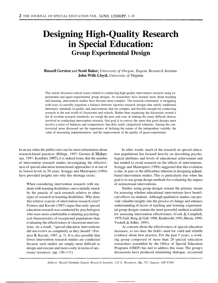 case study research in special education