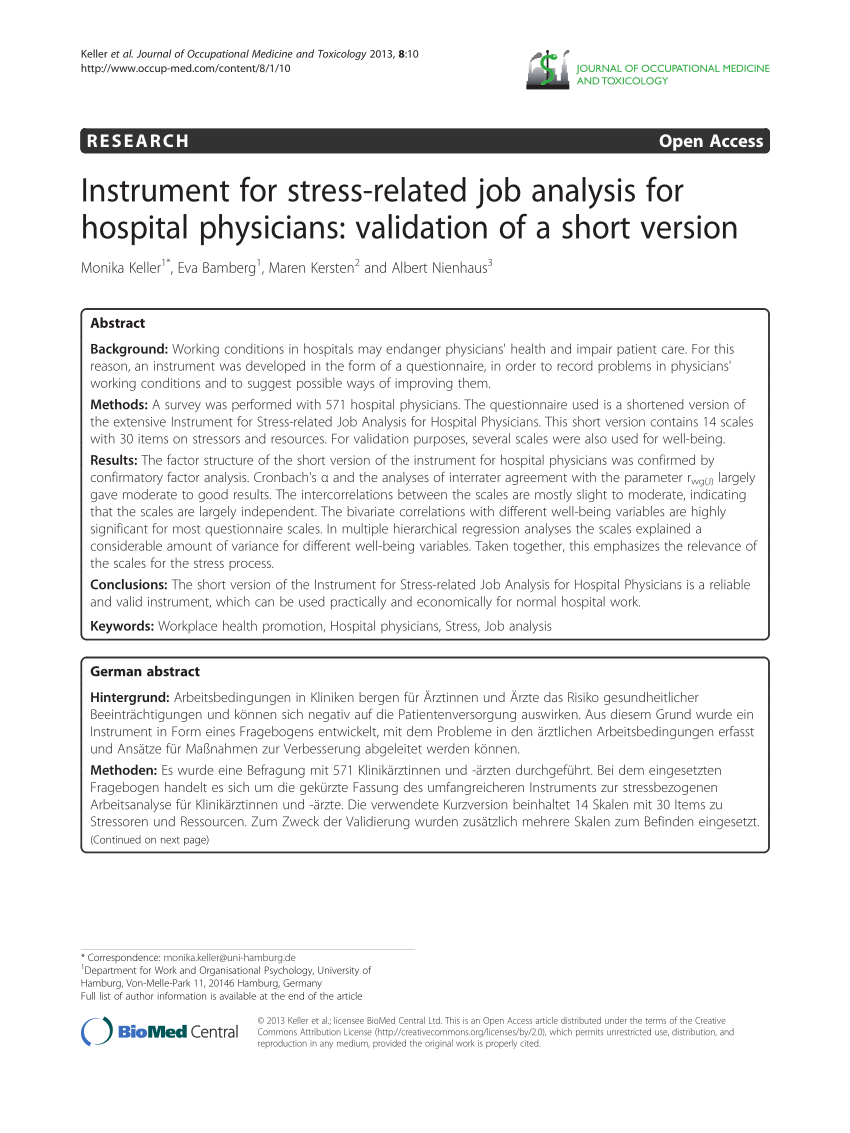 job stress master thesis