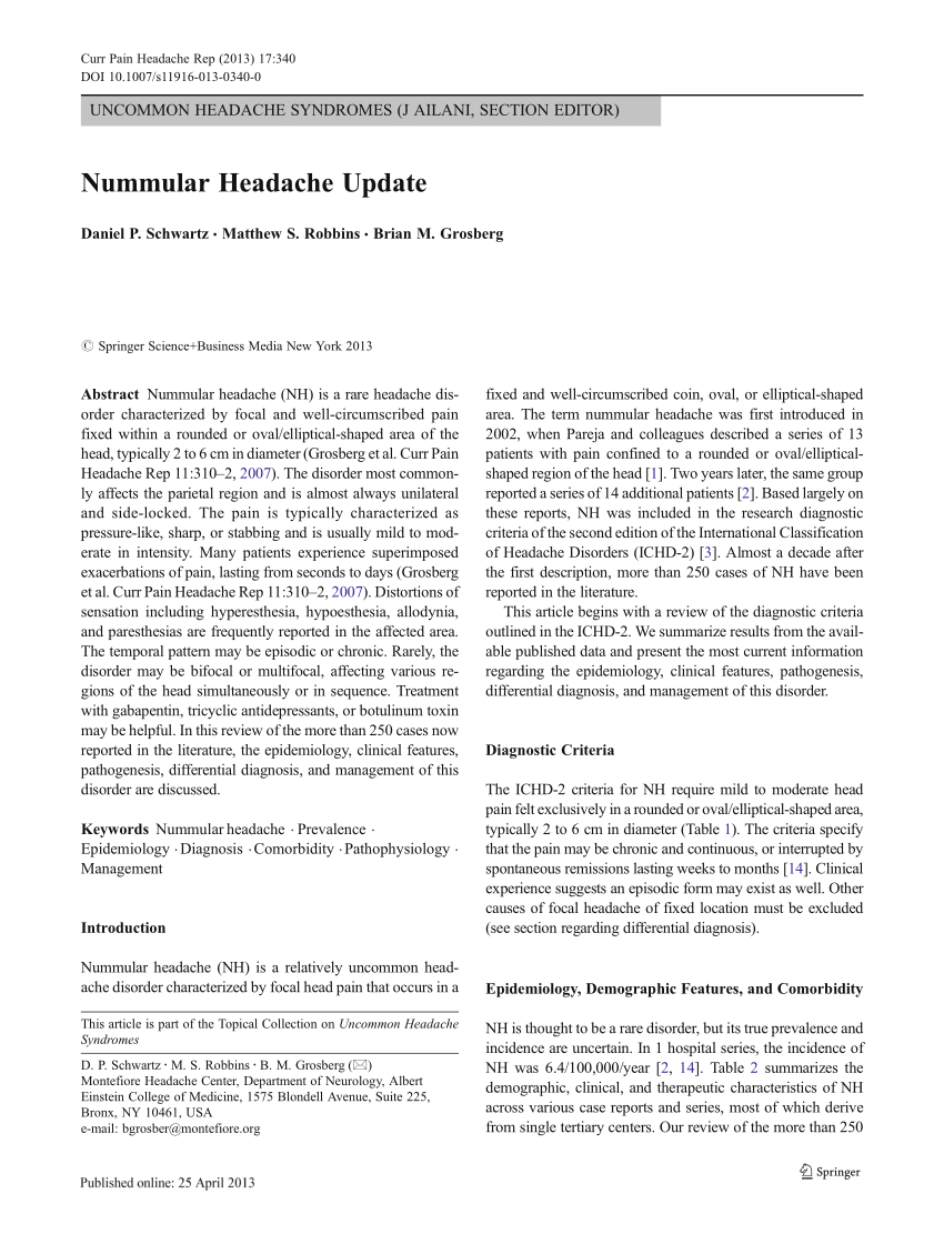 Montefiore headache clinic information